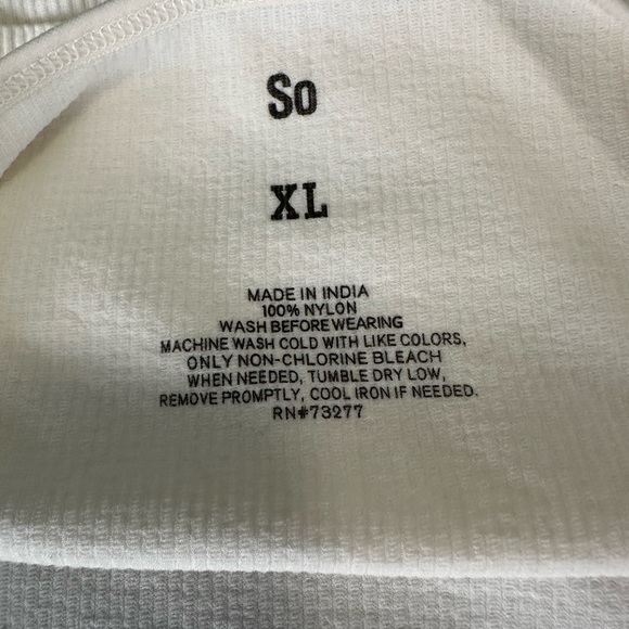 SO Ivory Ribbed Halter Top - Picture 3 of 3